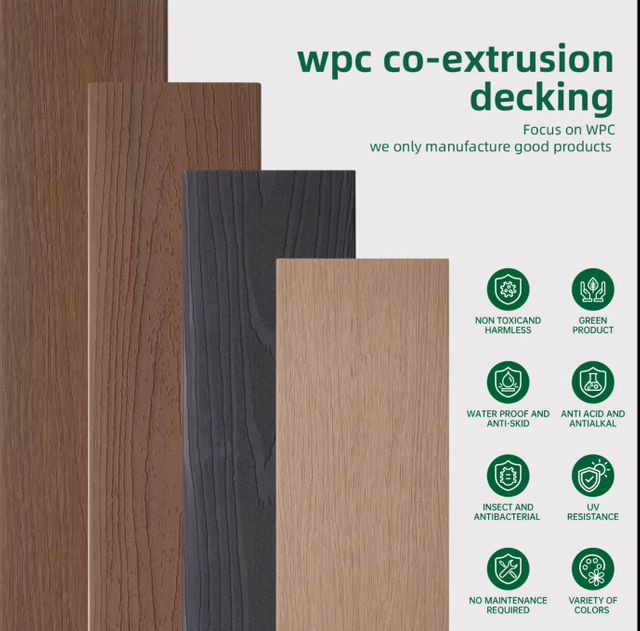 Placa de deck WPC de coextrusão de estilo europeu LWD-E2100 