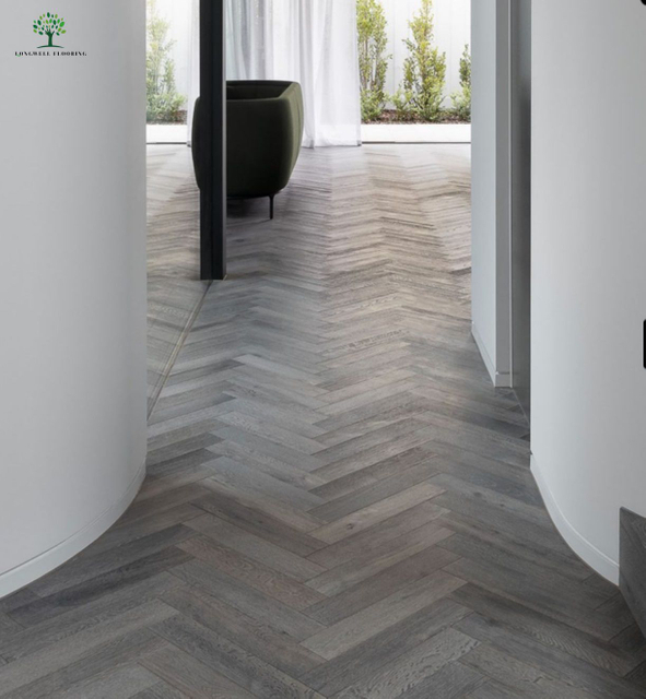 LWD-EB016 Piso de espinha de peixe Chevron Parkett Pisos de carvalho projetado Pisos de parquet