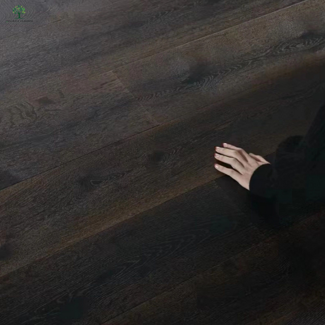 LWD-EB013 Pisos de madeira de carvalho branco projetados em madeira de carvalho europeu com mancha química reativa estilo vintage