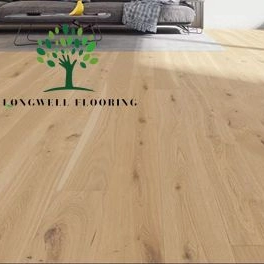Piso de madeira de carvalho branco de cor pura mais vendido LWD-EB010 