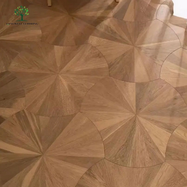 LWD-EB027 Lindo piso de madeira em parquet Lotus Leaf telhas de madeira