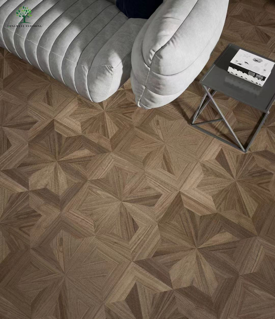 Pisos de parquet projetados com nogueira preta americana de luxo LWD-EB026